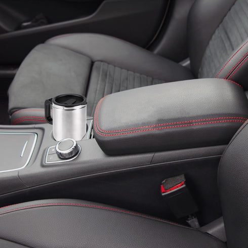Electric Tea Kettle Car Electric Mug Heated Travel Mug Portable Stainless Steel Electric Car Kettle Boiler Coffee Tea Car Cup with Airtight Lid, A...