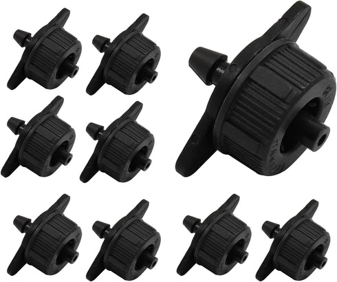 60 Pcs Drip Irrigation Emitters, 1 GPH Pressure Compensating Irrigation Drippers for Garden Lawn Watering Irrigation System, Black...