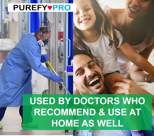Purefypro Disinfectant Spray (4oz) - Kills 99.9999% Viruses HIV, Monkeypox, Hepatitis, Norovirus, VRE, MRSA, No Rinse, No Residue. Suitable for Al...