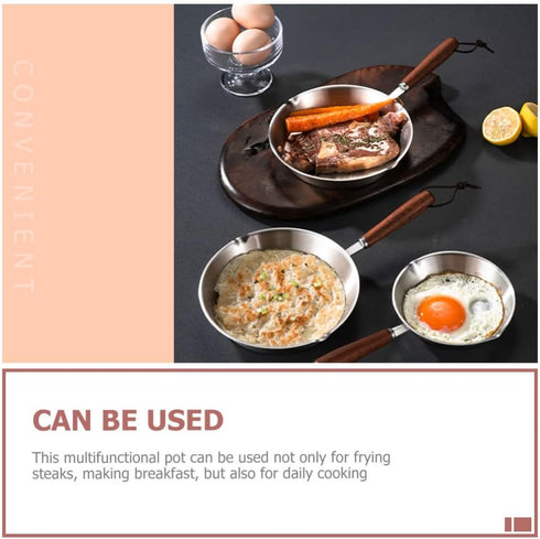 UPKOCH Small Egg Pan Frying Pan Skillet Non Stick Fry Pan Egg Pan Mini Omelet Pans Stainless Steel Pancake Maker Cookware Chef Pan Kitchen Oil Hea...
