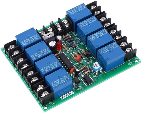 Power Time Sequence Board 8-Channel QF-S10-8 0.2-4S Adjustable Delay Relay Board Time Sequence Module Electronic Components...