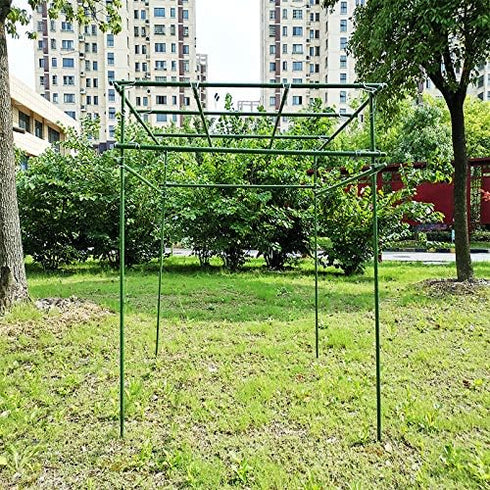 20Pcs Plant Cages Connector Vegetable Trellis Wire Clip Plantn Cages Steel Buckle Fixing Clamp for Build Home Garden Greenhouse Plants Climbing Pi...