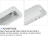 Recessed Flush Pull Handle (110x37x16mm) 2Pcs, Plastic Rectangular Inset Hidden Handles - for Home Cupboard Door Drawer, Gray...