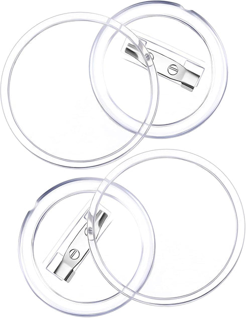 50 Pack Acrylic Button Pins Badge Clear Button Pins Custom Button Pins Kit Blank Button Pins Bulk Photo Buttons Make Your Own Buttons Pins for DIY...