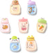 LiQunSweet 50 Pcs Water Cup Shape Cow Carrot Rabbit Monkey Pig Panda Cat Chick Bear Flatback Bottle Beads for Phone Case Earrings Keychains Access...