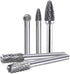 10pc Tungsten Carbide Burr Set 1/4" Shank Double Cut Rotary Cutting Burr Set Die Grinder Bits for Steel Metal Wood Woodworking Carving, Polishing,...
