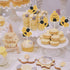 50 Pack Bee Cupcake Toppers Glitter Bumble Bee Cupcake Toppers for Bumble Bee Birthday Party Decor...