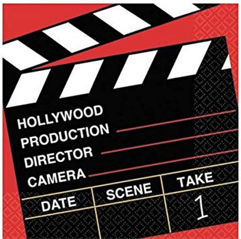 Amscan Director's Cut Party Napkins, 5 x 5 x 0.8, Multicolor, Pack of 36...