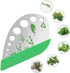Leaf Herb Stripper, Stainless Steel Kitchen Herb Stripper Tool, 9holes, 2 in 1 design,Curved edge can be used as a kitchen knifefor Chard, Collard...