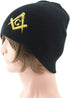 Treasure Gurus Black Masonic Winter Beanie Warm Knit Free Mason Hat Ski Cap Freemason Gift...