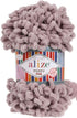 Alize Puffy Fine Baby Blanket Small Loop 100% Micropolyester Soft Yarn Lot of 4skn 400gr 64yds (268 - Dove)......