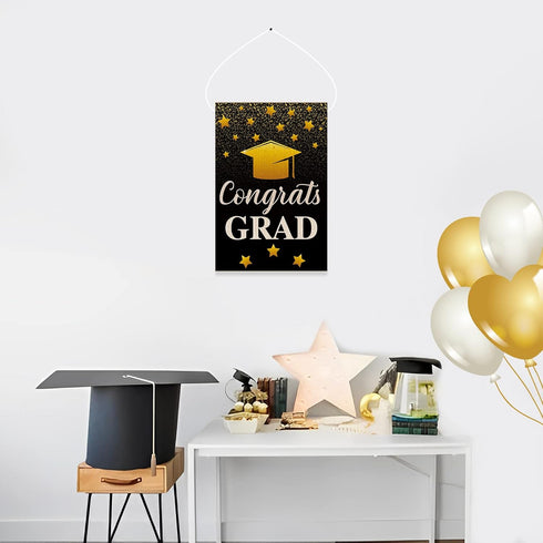 Congrats Grad Garden Flag, 2024 Graduation Flag, Kindergarten Primary/Middle School High School College Graduation Outdoor Yard Decor...