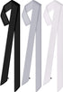 Geyoga 3 Pcs Scarf Skinny for Women Satin Scarf Belts Sash Necktie Neck Scarf Choker Solid Color Narrow Scarf...