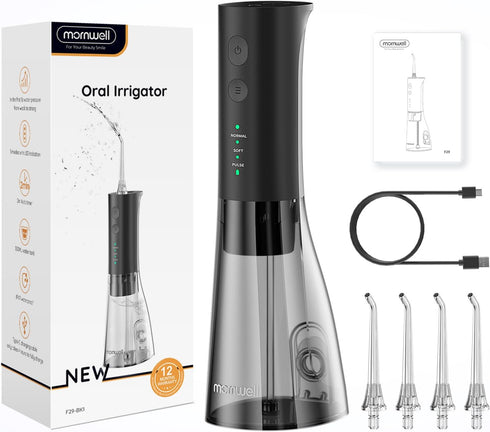 Water Flosser - Water Flossers for Teeth 3.0 Pulse Technology - Cordless Rechargeable Portable Water Flosser - 300ML Water Tank Dental Water Floss...