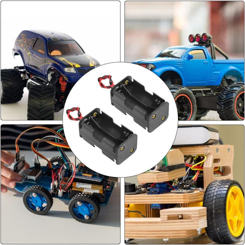 WMYCONGCONG 6 PCS 4 x 1.5V AA Battery Holder Case Box with Black Red Wire Leads...