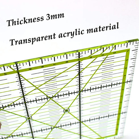 UOOU Quilting Ruler(12.5"X12.5"), Square Quilting Rulers Fabric Cutting Ruler Acrylic Quilters Rulers Clear Mark for Easy Precision Cutting and Cr...