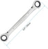 Double Box End Ratcheting Wrench 14mm x 17mm Metric 72 Teeth 12 Point Ratchet Gear Spanner Tools, Heat-Treated CR-V...
