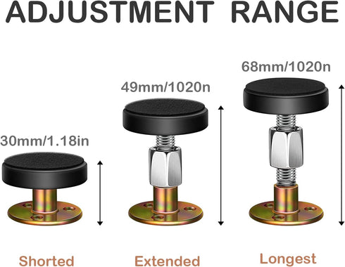 Krisler Headboard Stoppers for Wall, Adjustable Iron Bed Frame Anti-Shake Tool, Easy Install, Wall Protection,30-64mm(2PCs)...