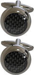 Black Carbon Fiber Cufflinks for Mens Shirt Wedding Business Gift...
