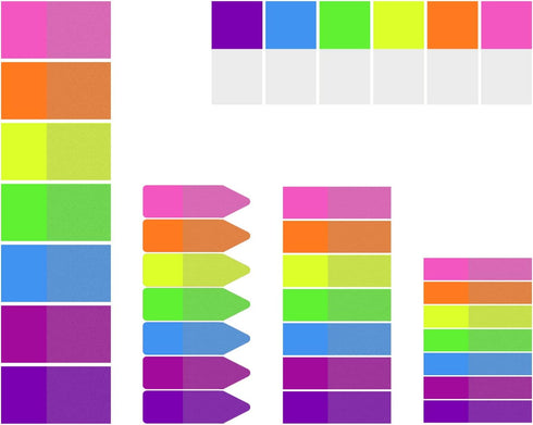 iKyce 680 Pieces Sticky Tabs for Annotating Books? Page Marker Flags, Arrow Index Tabs Self Adhesive Clear, Bookmarks, Text Highlighter Strips, Se...