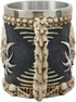 Ebros Evil Grinning Tribal Skull Mug Beer Stein Tankard With Skulls Skeletal Spine Bones Handle Coffee Cup 11 Ounces For Drinks Beverage Holder Co...