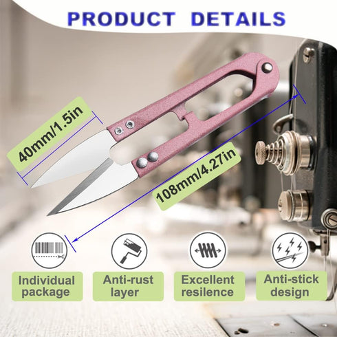 3pcs Sewing Scissors,4.27in Multi-Color Sharp Yarn Snips,Portable Mini Thread Cutters,Sewing Snips Trimming Nipper for DIY Supplies Embroidery Fis...