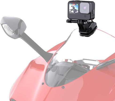 Motorcycle Windshield Clip Mount Quick Release Clip Mount for GoPro Hero 12 11 10 9 8 7, Insta360 X4 X3 X2 X ONE RS R, DJI Osmo Action, Smartphone...
