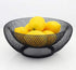 Mesh Fruit Bowl Decorative Fruit Basket Metal Candy Dish Holder Stand for Kitchen Counter Dining Room Table Office, 10 Inch (Black)...