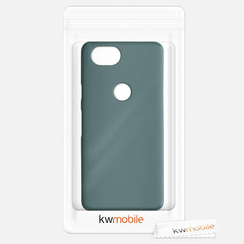 kwmobile Case Compatible with Google Pixel 2 Case - Soft Slim Protective TPU Silicone Cover - Blue Green...