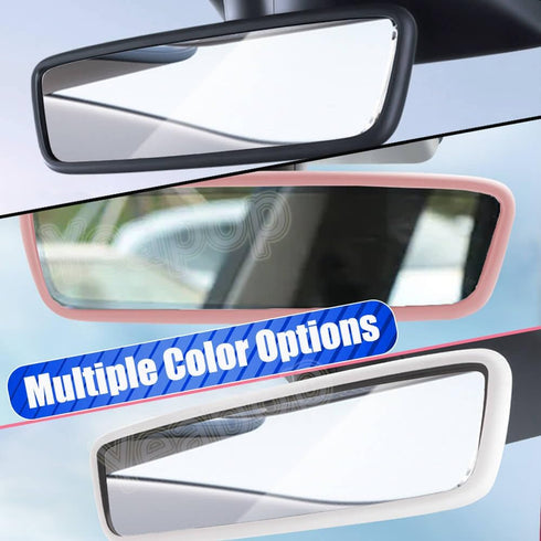 2Pcs Silicone Protector Frames of Screen and Rear View Mirror for Tesla Model 3 2024 Highland.(Black)...