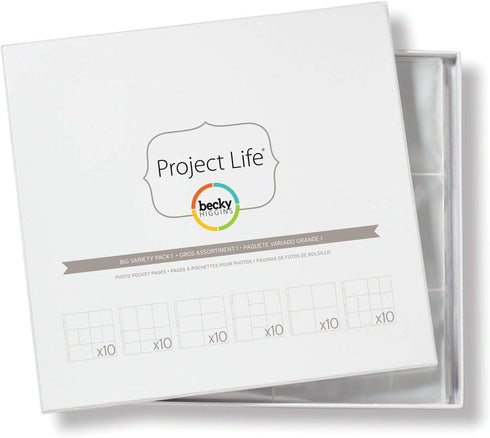 Becky Higgins Project Life - Big Variety Pack 1 Photo Pocket Pages 33.2 x 35.4 x 0.6 cm...