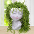 Face Planter, Head Planters for Indoor Plants, Cute Succulent Pot, Heads Plant Pots, Small Plant Pot, Girl Flower Pots with Drainage Hole, Unique ...