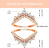 Uloveido 925 Sterling Silver Cubic Zirconia Curved Wedding Band Ring Guard Enhancer 2pcs Stackable Set Adjustable...