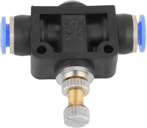 10Pcs/Set Pneumatic Speed Valve Air Valve Pneumatic Hose 6mm Throttle Valve Check Valve Pneumatic Throttle Valve Push In Speed Controller Air Cont...