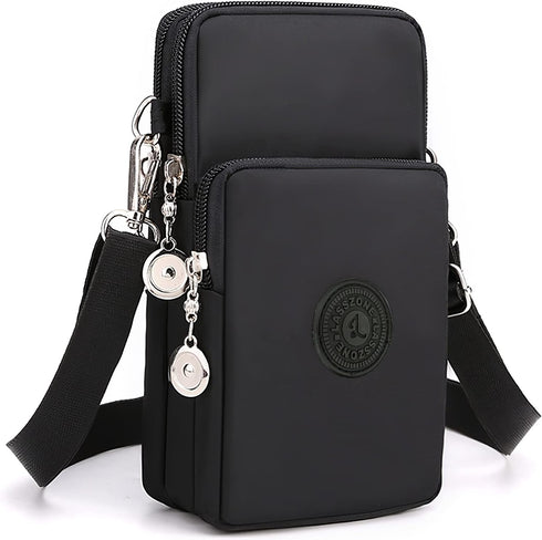 Women Crossbody Bags Zipper Waterproof Nylon Wallet Cellphone Purse Ladies Shoulder Bag Wristlet Handbag...