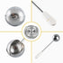 Flour Duster for Baking, Stainless Steel Flour Shaker Duster, 304 Stainless Steel Powdered Sugar Shaker Duster, Pick Up and Dust Flour Sifter, Flo...