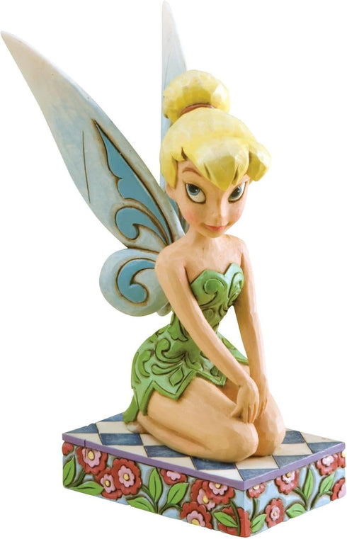 Enesco Disney Traditions by Jim Shore “Peter Pan” Tinker Bell Personality Pose Stone Resin Figurine, 4”, Green...