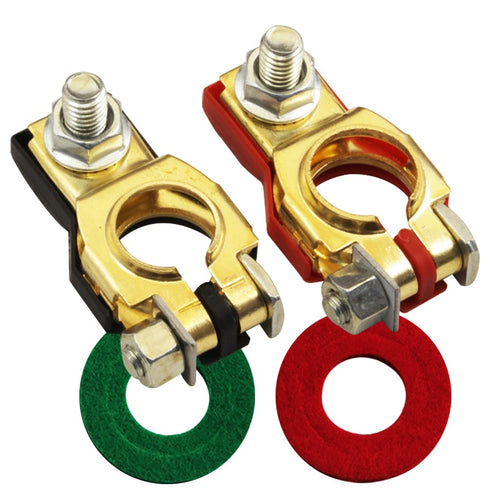 Ampper Battery Terminals Set W/ M8 Nut, Compatible for Nissan Altima Murano Pathfinder Maxima Quest Rogue Titan Versa etc, 243407F000 and 243407F0...