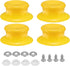 uxcell 4pcs Pot Pan Lids Replacement Knob, Plastic Pan Cover Holding Handles Fits Skillets and Kitchen Cookware Covers, Yellow...