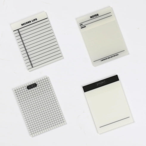 900 Sheets Transparent Sticky Notes, 3.74 x 2.75 in Waterproof Translucent Sticky Notes Pad Colorful See Through Memo Message Reminder with Self A...