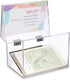 BTSKY Clear Acrylic 4 x 6 inch Index Card Box with Sign Lid - Index Card Holder Notecard Box Recipe Card Box Plastic Storage Organizer for Filling...