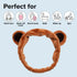 I DEW CARE Face Wash Headband - Brown Bear | Animal Head band for Face Washing & Skincare, Spa Day, Soft & Fuzzy, Cute for Makeup, Shower, Teen Gi...