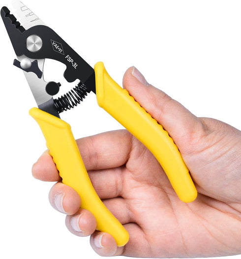 Fiber Stripper,6‘’ Cable Stripper with Safe Lock and Anti Slip Handle Klein Wire Stripper,Fiber Optic Tools,Fiber Splicing Tools,Fiber Stripping T...