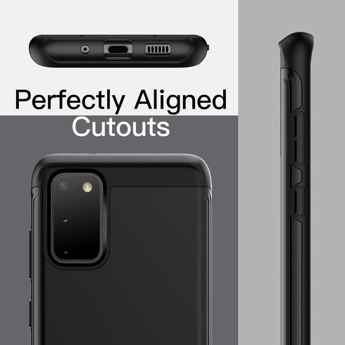 JETech Heavy Shockproof Case for Samsung Galaxy S20, Dual Layer Rugged Protective Phone Cover with Shock-Absorption (Black)...
