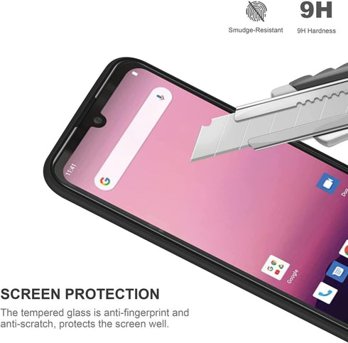 for Orbic Q10 /Orbic Fun case with Tempered Glass Screen Protector Slim Full-Body Silicone Bumpers Anti-Scratch Shockproof Protective Phone Case C...