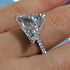 Vsoruln Fashion 925 Sterling Silver Shiny Full Diamond Ring Simple Triangle Zircon Women's Ring Cubic Zirconia Rings CZ Diamond Ring Eternity Enga...