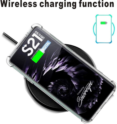 Folmeikat Compatible with Samsung Galaxy S21 Ultra 5G Clear Phone Cases, Shockproof Flexible TPU Protective Cover,Drop-Protection and Anti-Scratch...