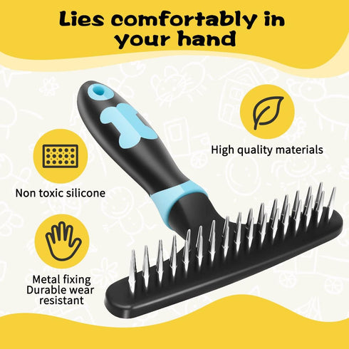 Pet Hair Remover, Portable Dog Cat Hair Remover Lint for Hairball, Fuzz, Carpet Restoration, Carpet Rake, Carpet Groomer Rake, Shag Rug Rake, Hair...