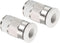 PATIKIL G1/8 Push to Fit 5mm OD Hose Connect Fittings, 2 Pack Straight Coupling Adapter for Gas Pneumatic Air Flow Transition, White & Silver Tone...