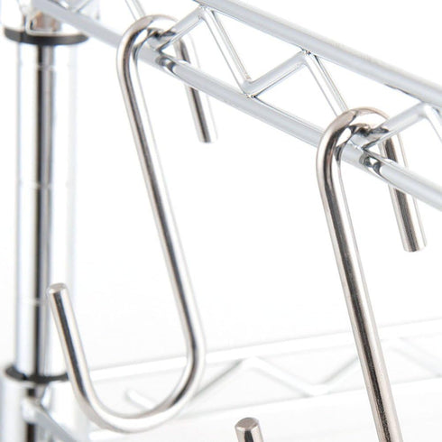 Chrome Finish Steel S hook Cookware Universal Pot Rack Hooks Sturdy Hanging Hooks - Multiple uses for Kitchenware, Pots, Utensils, Plants, Towels ...